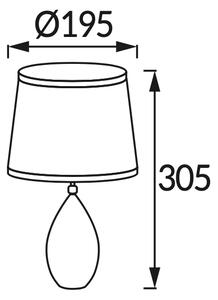 STRÜHM Moderná stolná lampa ROMA E14 GREY 3207
