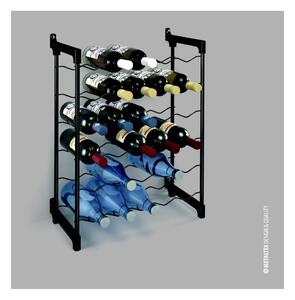 Sivý kovový regál na víno počet fliaš 30 Chianti – Metaltex