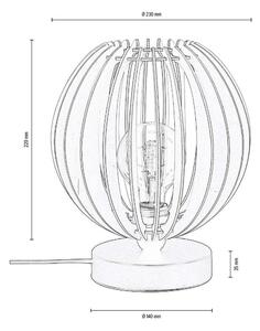 Envostar - Clay Stolová Lampa H22 Black/Wood - Lampemesteren