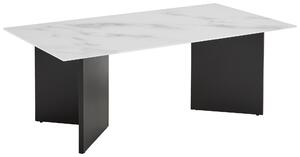 KONFERENČNÝ STOLÍK, čierna, biela, kov, sklo, 110/60/40 cm Livetastic - Stolíky do obývačky, Online Only