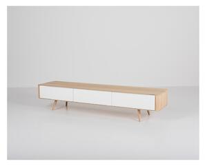 Televízny stolík z dubového dreva Gazzda Ena, 225 × 42 × 45 cm