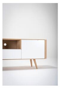 Televízny stolík z dubového dreva Gazzda Ena Two, 160 × 42 × 60 cm