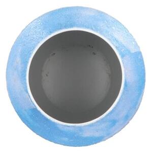 Modrá kovová veľká váza s kvetmi Jullie Jolly blue L - 20*20*39 cm - daan kromhout