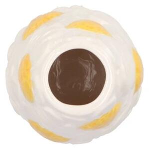 Biela keramická vázička s reliéfom kvetov Jane Flower - Ø 8*18 cm - daan kromhout