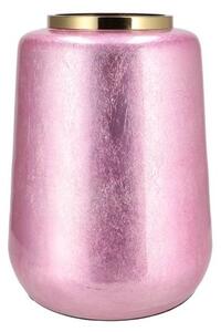 Růžová kovová veliká váza Jullie Jolly pink XL - 33*32*40 cm - daan kromhout
