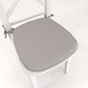 Biante Oblý podsedák Rongo RG-101 Svetlo sivý - 39x37x3 cm