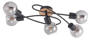 Lindby - Eridia 5 Stropné Lampa Black/Wood - Lampemesteren