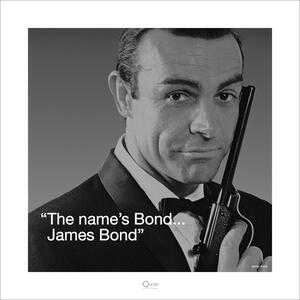 Umelecká tlač James Bond 007 - Iquote, (40 x 40 cm)