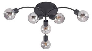 Lindby - Eridia 6 Round Stropné Lampa Black Lindby - Lampemesteren