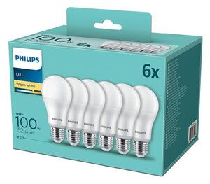 Philips SADA 6x LED Žiarovka Philips A60 E27/13W/230V 2700K P4401 + záruka 5 rokov zadarmo