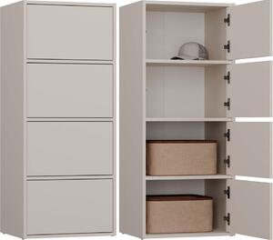 Komoda, materiál: kašmír, rozmer: 50 x 119 x 40 cm, farba: béžová, rozmer: 50 x 119 x 40 cm