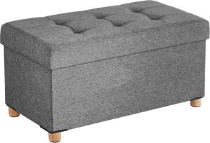 ÚLOŽNÝ BOX NA SEDENIE, textil, kompozitné drevo, 76/40/38 cm - Kreslá, Online Only
