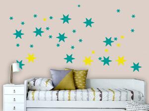 Veselé hviezdy-02, Detské samolepky na stenu