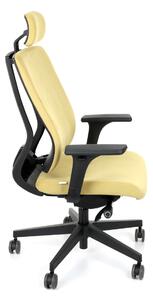 NABBI Mixerot BT HD kancelárska stolička s podrúčkami žltá / čierna