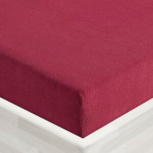 Froté napínacie prestieradlo FR-010 Vínové 90 x 200 - výška 20 cm