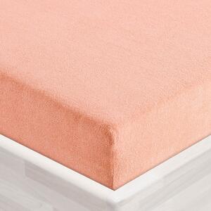 Froté napínacie prestieradlo FR-005 Svetlo broskyňové 90 x 200 - výška 20 cm