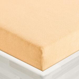 Froté napínacie prestieradlo FR-004 Marhuľové 90 x 200 - výška 20 cm
