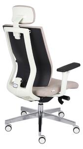 NABBI Mixerot WT HD kancelárska stolička s podrúčkami béžová / biela / chróm