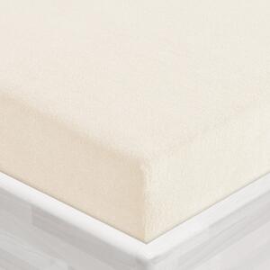 Froté napínacie prestieradlo FR-002 Smetanové 90 x 200 - výška 20 cm
