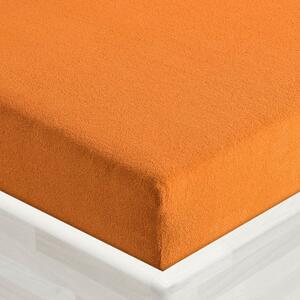 Froté napínacie prestieradlo FR-006 Oranžové 90 x 200 - výška 20 cm