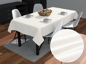 Biante Saténový obdĺžnikový obrus polyesterový Satén LUX-052 Smotanovo biely 60x100 cm