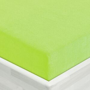 Froté napínacie prestieradlo FR-019 Žiarivo zelené 90 x 200 - výška 20 cm