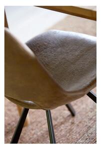 Svetlohnedá jedálenská stolička s čiernou podnožou Canett Coronas