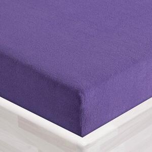 Froté napínacie prestieradlo FR-013 Fialové 90 x 200 - výška 20 cm