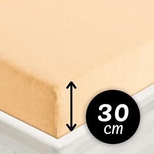 Froté napínacie prestieradlo na vysoký matrac FR-004 Marhuľové 80 x 200 - výška 30 cm