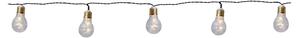 Biela svetelná LED reťaz Star Trading Bulbs In Love, dĺžka 1 m