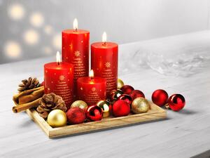 Weltbild Dekoračná súprava so sviečkami Vianočná, červená