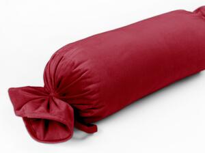 Biante Zamatový vankúš valec bonbon Velvet Prémium SVP-007 Malinovo červený 15x60 cm