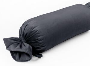 Biante Zamatový vankúš valec bonbon Velvet Prémium SVP-004 Antracitovo sivý 15x80 cm