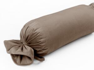 Biante Zamatový vankúš valec bonbon Velvet Prémium SVP-005 Svetlo hnedý 15x40 cm