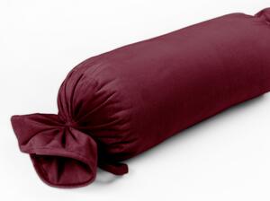 Biante Zamatový vankúš valec bonbon Velvet Prémium SVP-010 Tmavo vínový 15x80 cm