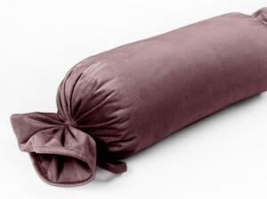 Biante Zamatový vankúš valec bonbon Velvet Prémium SVP-019 Hnedofialový 15x40 cm