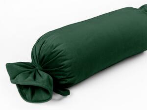 Biante Zamatový vankúš valec bonbon Velvet Prémium SVP-012 Zelený 15x40 cm