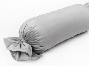 Biante Zamatový vankúš valec bonbon Velvet Prémium SVP-027 Svetlo sivý 15x60 cm