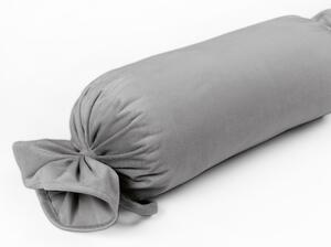 Biante Zamatový vankúš valec bonbon Velvet Prémium SVP-039 Sivý 15x40 cm