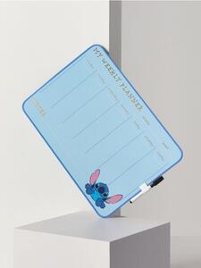 Sinsay - Týždenná plánovacia tabuľa s markerom Stitch - svetlomodrá