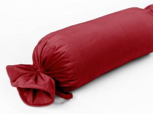 Biante Zamatový vankúš valec bonbon Velvet Prémium SVP-038 Sýto červený 15x40 cm