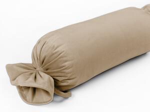 Biante Zamatový vankúš valec bonbon Velvet Prémium SVP-045 Kávovo béžový 15x40 cm