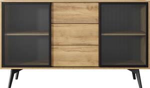 Komoda, zlatý barokový dub, 144 x 85 x 39 cm