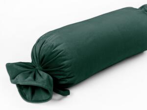 Biante Zamatový vankúš valec bonbon Velvet Prémium SVP-044 Lesná zelená 15x40 cm