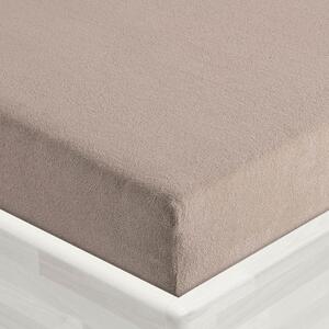Froté napínacie prestieradlo FR-027 Sivohnedé 90 x 200 - výška 20 cm