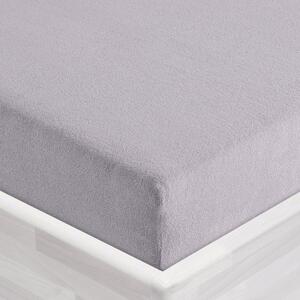 Froté napínacie prestieradlo FR-028 Svetlo sivé 90 x 200 - výška 20 cm