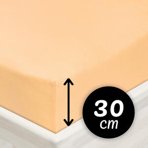 Jersey napínacie prestieradlo na vysoký matrac JR-004 Marhuľové 80 x 200 - výška 30 cm