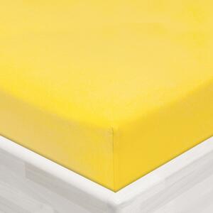 Jersey napínacie prestieradlo JR-003 Žlté 90 x 200 - výška 20 cm