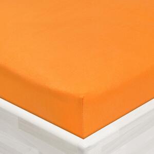 Jersey napínacie prestieradlo JR-006 Oranžové 90 x 200 - výška 20 cm