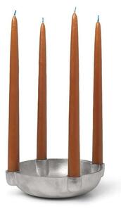 Ferm LIVING - Bowl Candle Holder Medium Aluminium ferm LIVING - Lampemesteren